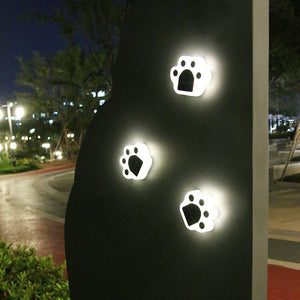 Solar Cat Animal Paw Print Light