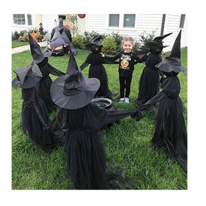 Light-Up Witches Wizard Halloween Decorations