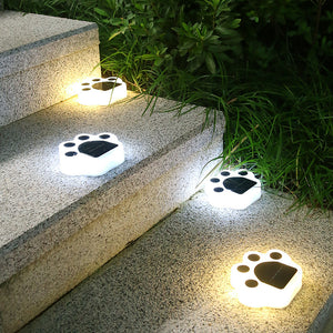 Solar Cat Animal Paw Print Light