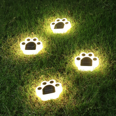 Solar Cat Animal Paw Print Light