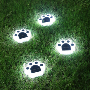 Solar Cat Animal Paw Print Light