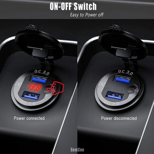 Fast Dual Charger QC 3.0 36W - Car USB