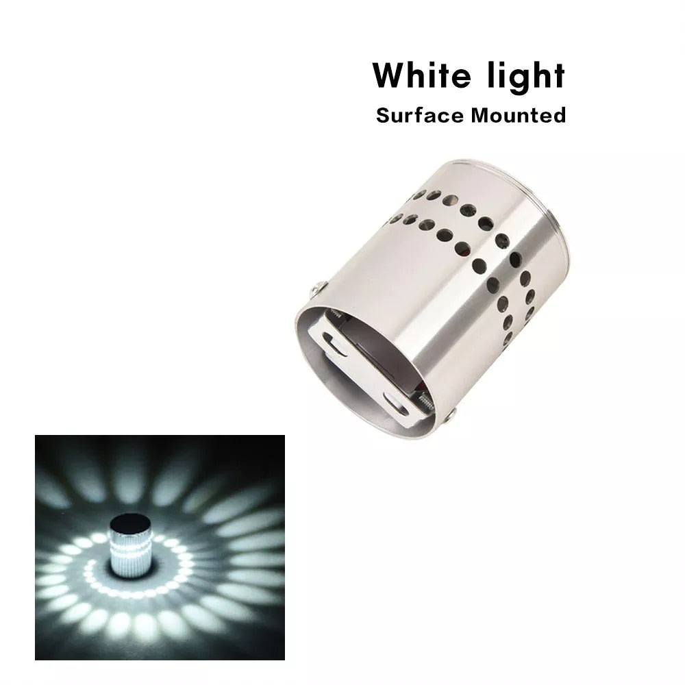 Spiral Hole LED Wall Light